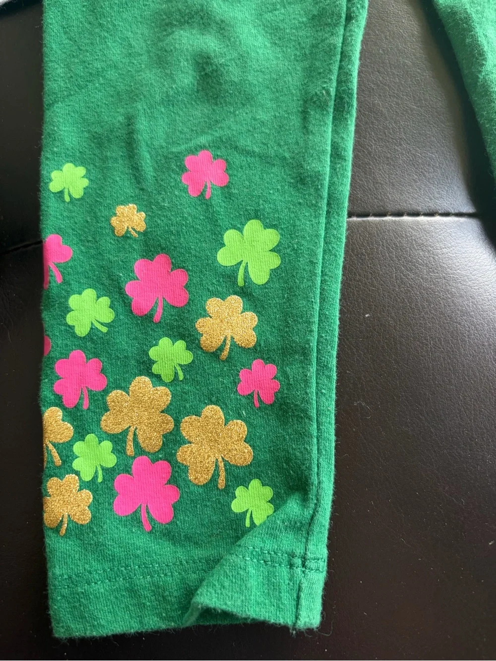Girls' Green Shamrock Dino Pajama Set